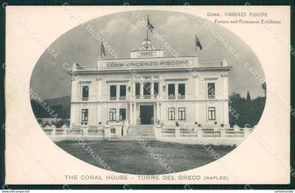 Napoli Torre del Greco Lavorazione Corallo Negozio cartolina QZ3599