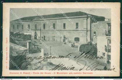 Napoli Torre del Greco PIEGHE cartolina XB3993