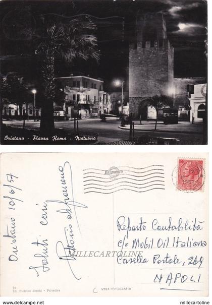 ORISTANO: Piazza Roma - NOTTURNO   1957