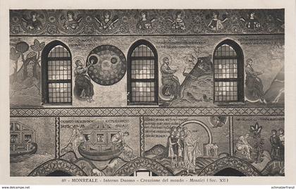 AK Monreale Interno Duomo Creazione del mondo Mosaici XII Sicilia Sizilien Italia a Palermo Mondello Bagheria Torretta