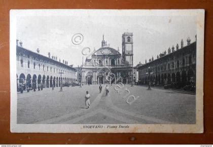 Cartolina Vigevano - Piazza Ducale - 1936
