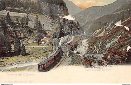 Italia - PRATO - Ferrovia del Gottardo - Galleria spirale del Prato - Ed. E. Goetz