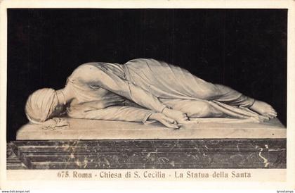 A651 Italy Rome Rome Sculpture Chiesa di S Cecilia Statua della Santa postcard
