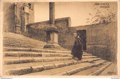 B331 Italy Ara Coeli Roma Rome Art vintage postcard
