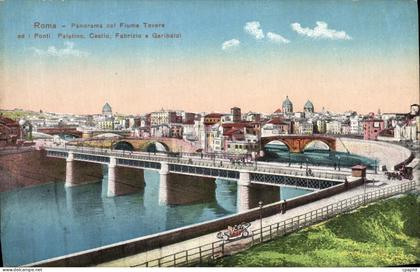 CPA Roma Panorama col Fiume Tevere