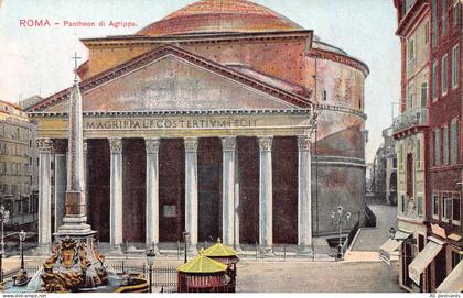 Italy Roma Rome The Pantheon vintage postcard B813