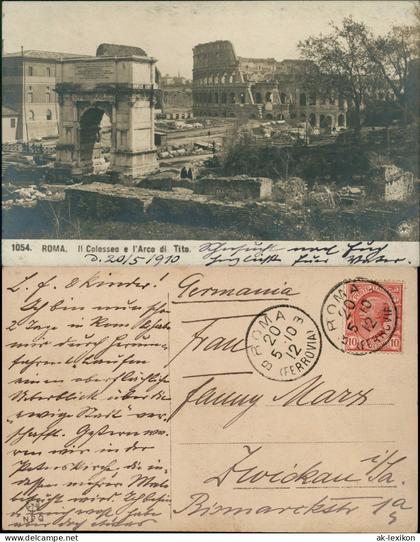 Cartolina Rom Roma Kolosseum Colosseo Amphitheatrum Flavium 1912