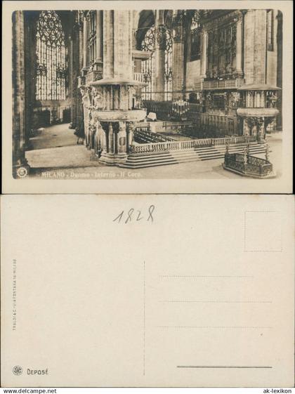 Cartoline Mailand Milano Duomo Dom Innenansicht 1930