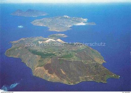 Isole Eolie Lipari IT Vulcano Lipari Salina Fliegeraufnahme Vulkaninsel Meer Kra
