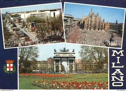 Milano Teilansicht Dom Triumphbogen