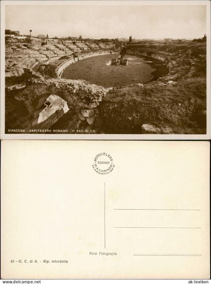 Syrakus (Syracusa) Siracusa (Sarausa) SIRACUSA ANFITEATRO ROMANO 1930