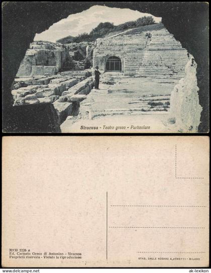 Syrakus (Syracusa) Siracusa (Sarausa) Siracusa Teatro greco Particolare 1910