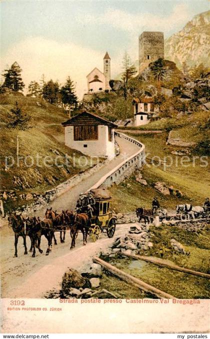 Val Bregaglia Strada postale presso Castelmuro