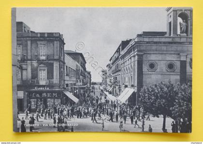 Cartolina Taranto Via Ciro Giovinazzo Puglia 1950