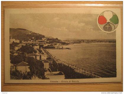 ITALY Trieste Riviera di Barcola Barkovije Slovenia Eslovenia card Italia