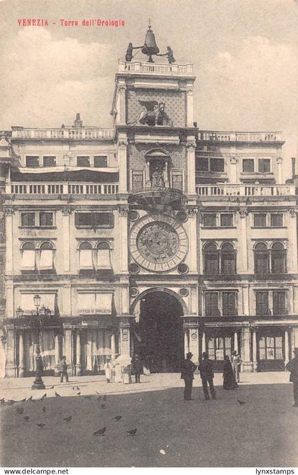 B146 Italy Venezia Venice Torre dell'Orologio vintage postcard