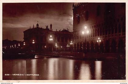 Italy 1939 Venezia Venice at Night vintage postcard