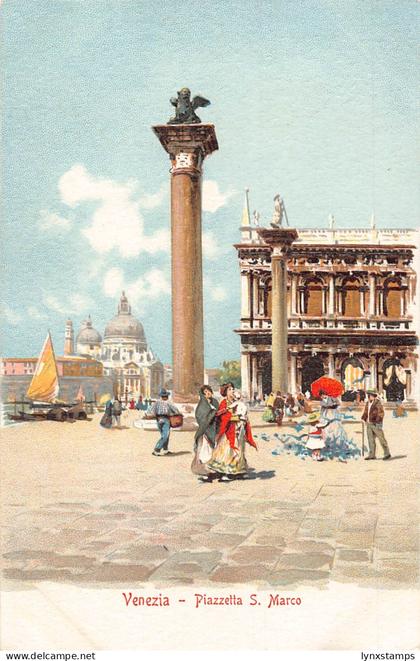 Italy Piazzetta S Marco Sqaure Venice Venezia vintage postcard