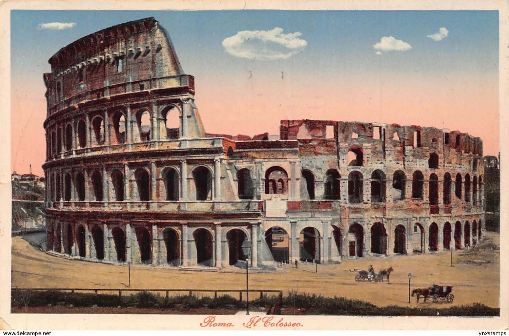 Italy 1912 Roma Rome Il Colosseo Colosseum vintage postcard