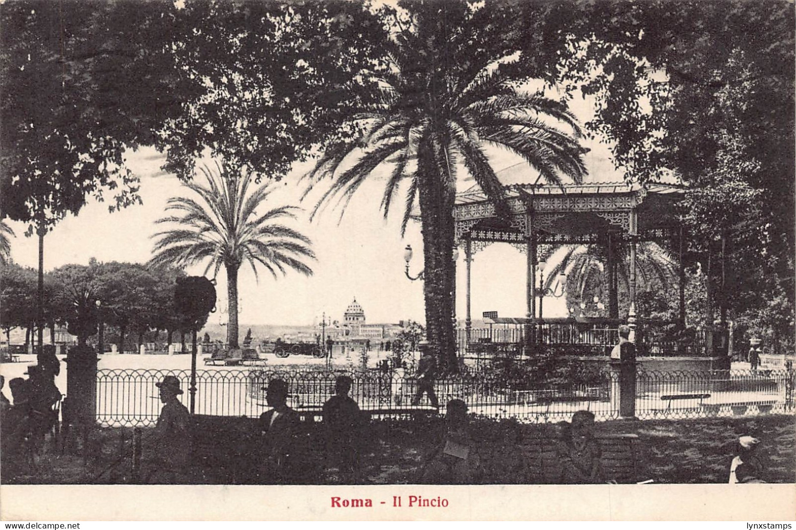 Italy 1926 Roma Rome Il Pincio vintage postcard