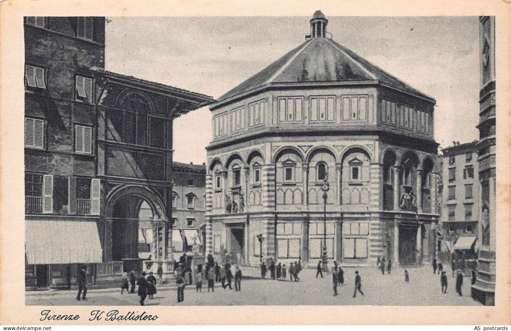 Italy Firenze Florence Il Battistero vintage postcard B791