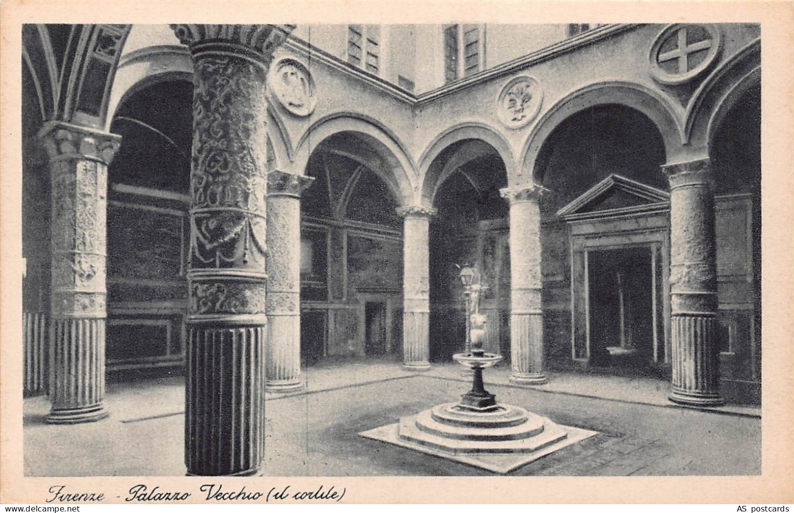 Italy Firenze Florence Palazzo Vecchio vintage postcard B791