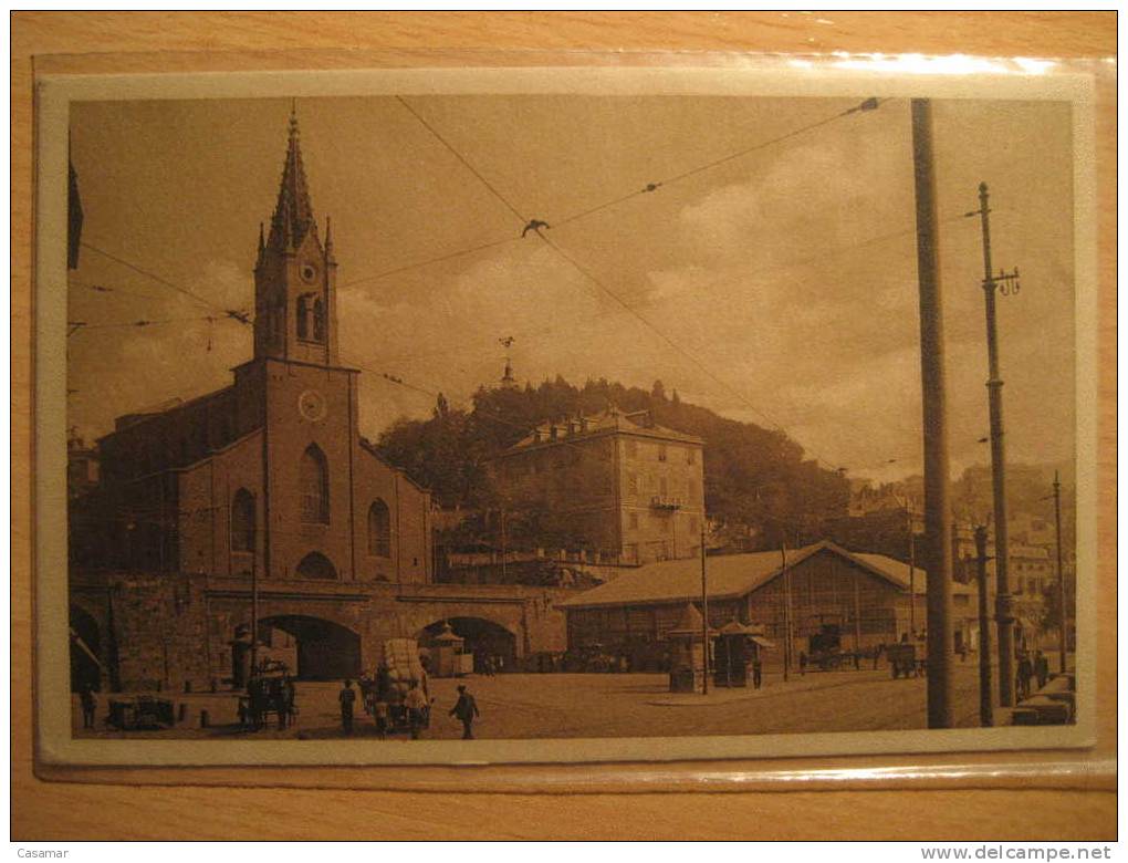 ITALY Genova Piazza di Negro e Chiesa di S. Teodoro church eglise Genoa card Italia