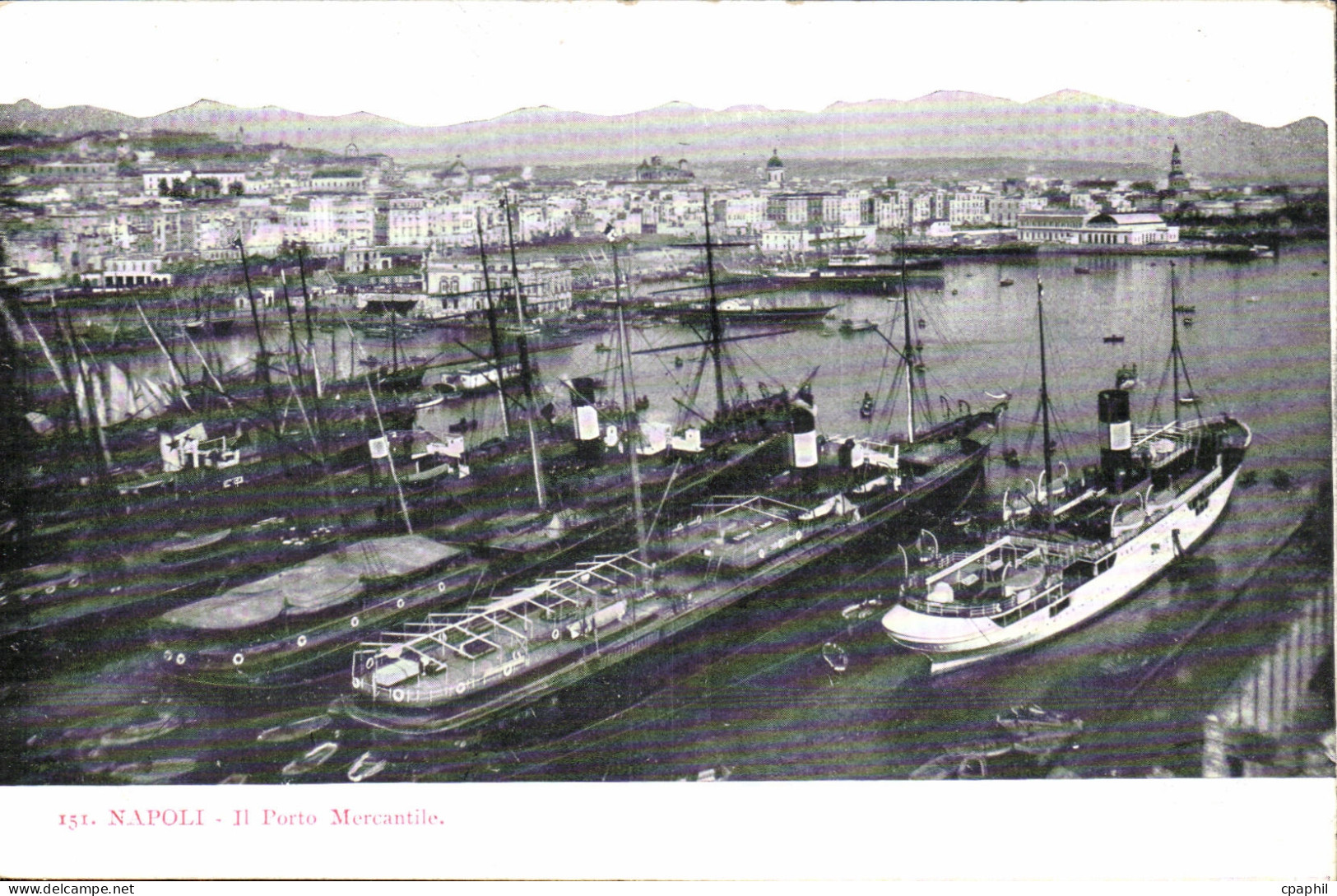 Italy - Italie - Napoli - Naples - Il Porte Mercantile - bateau - boat - CPA