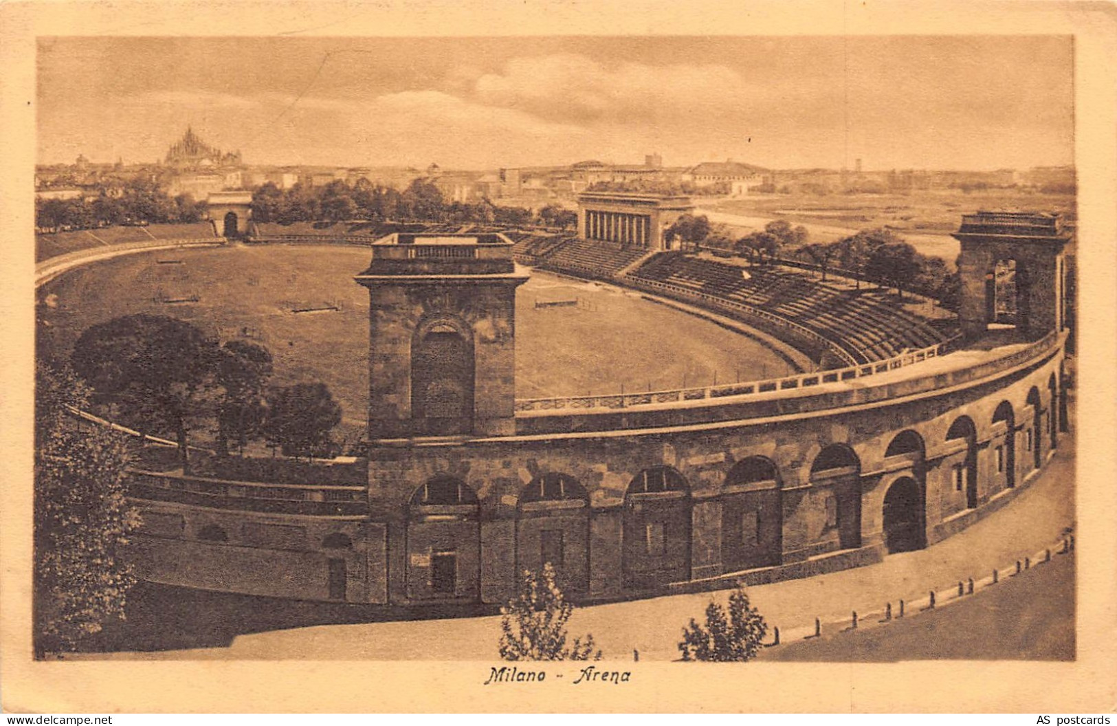 Italy Milano Milan Arena vintage postcard B784