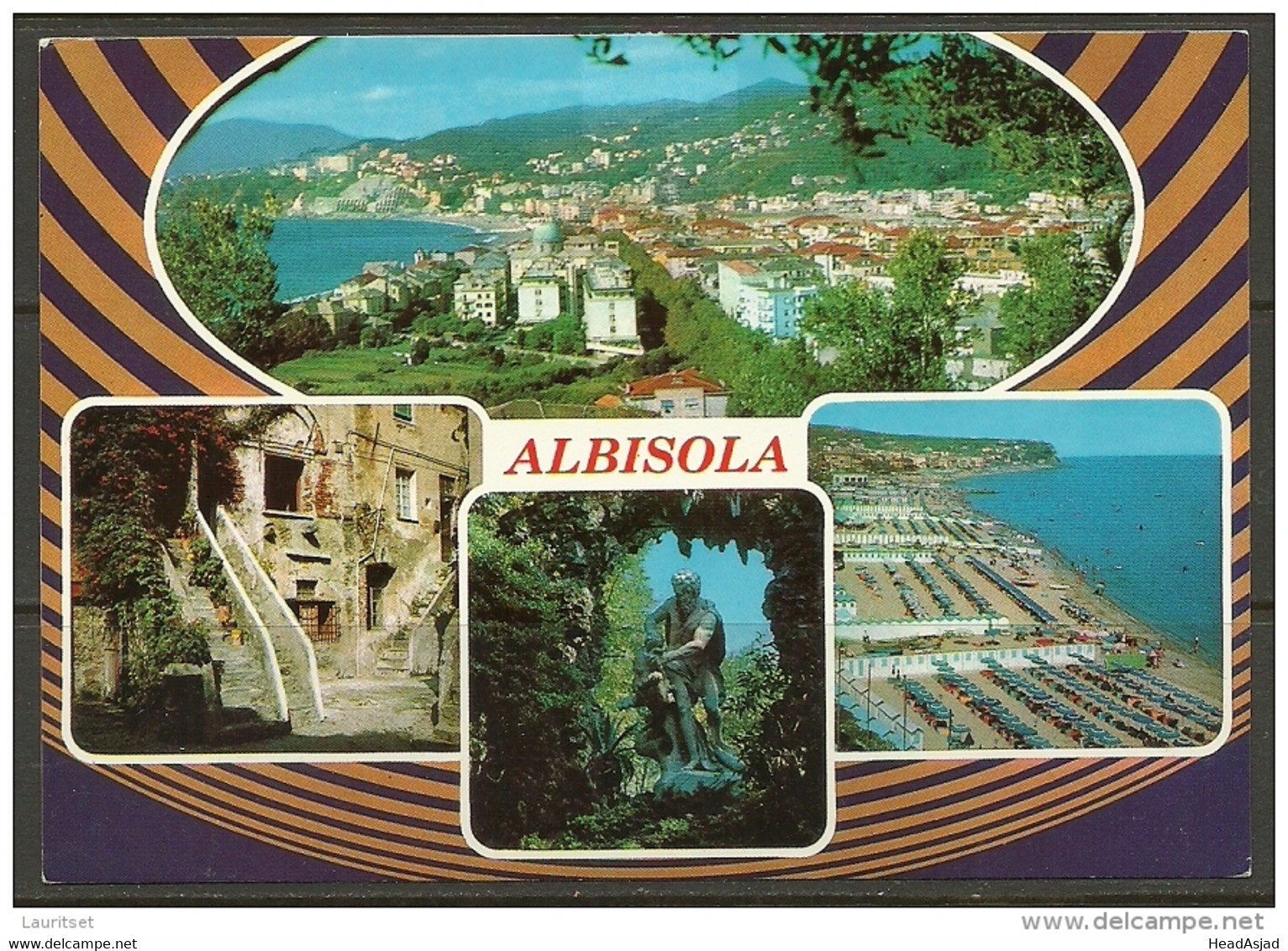 ITALY Post card ALBISOLA Liguria Riviera sent to Germany