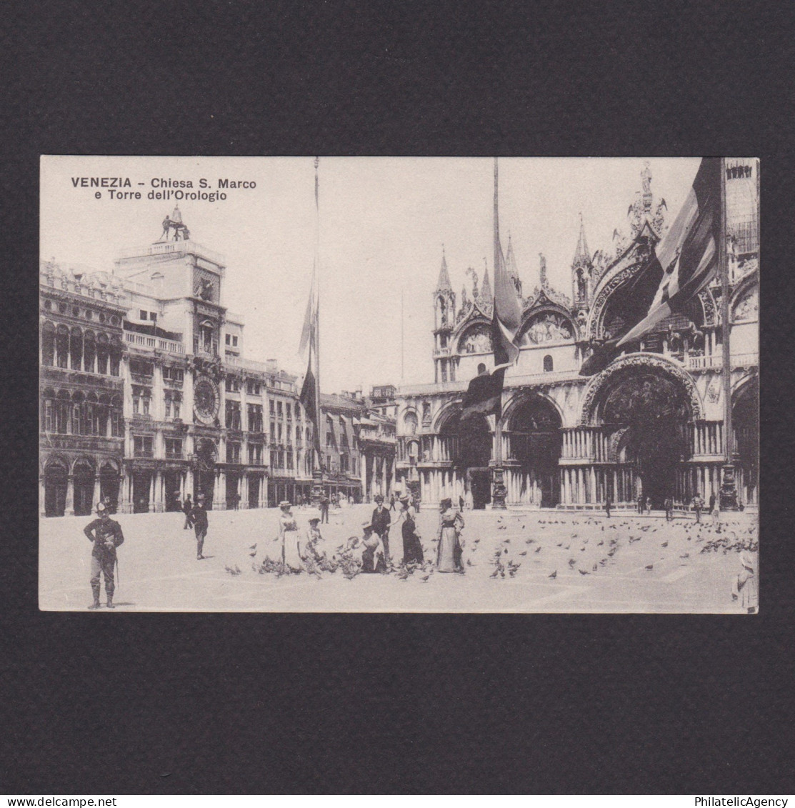 ITALY, Postcard, Venice, St Mark's Basilica & Clocktower, Unused