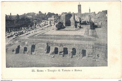 Italie - Italia - Rome - Roma - Tempio di Venere e Roma - Carte postale vierge