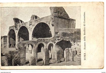 tarjeta postal  de Roma.BAsilica de costantino