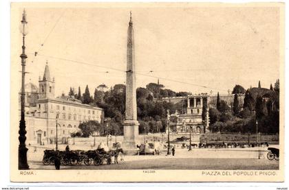 Tarjeta postal de piazza del popolo e pincio Roma