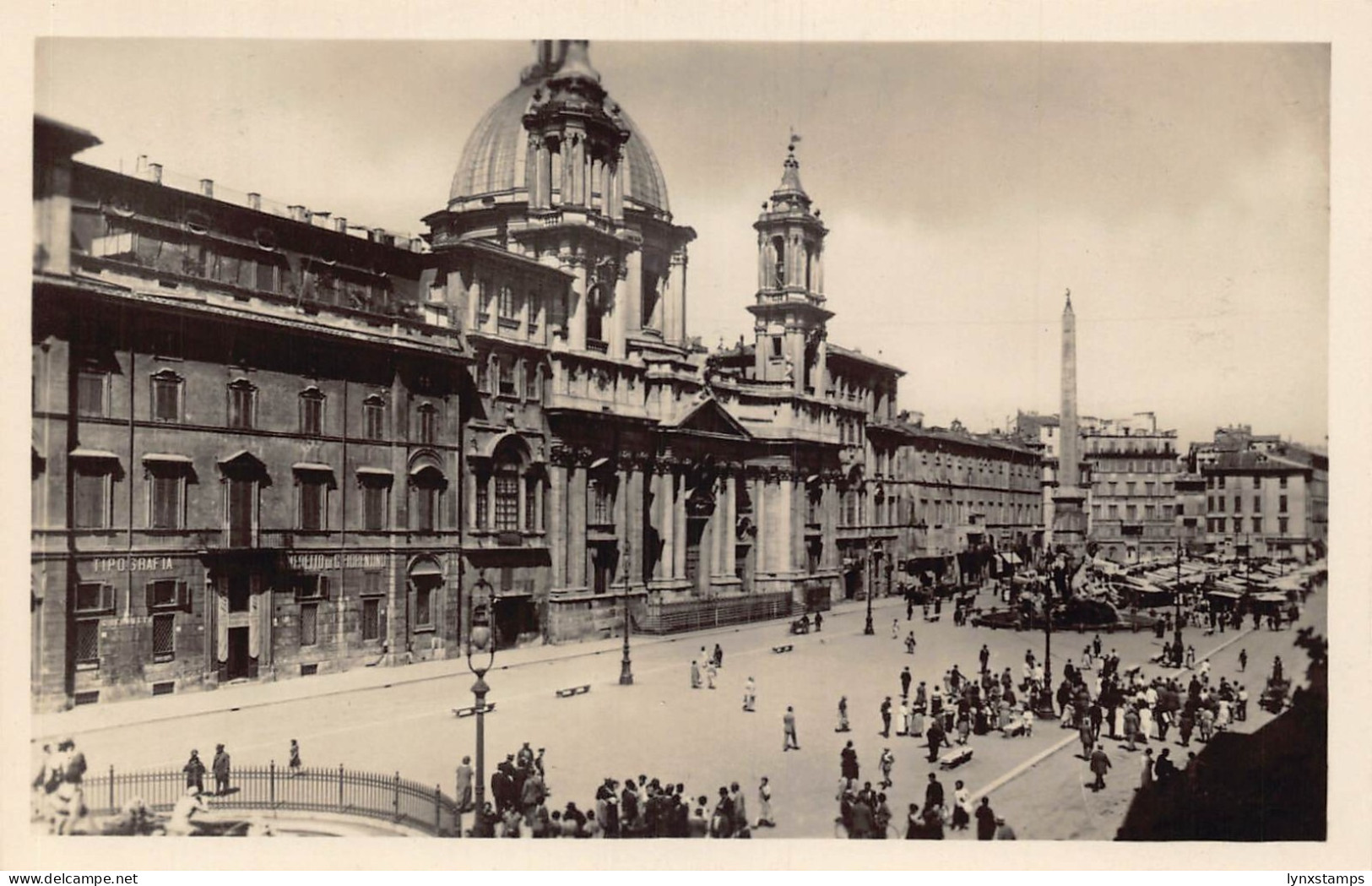 Italy Rome Roma Palazzo Piazza Navona RPPC vintage postcard