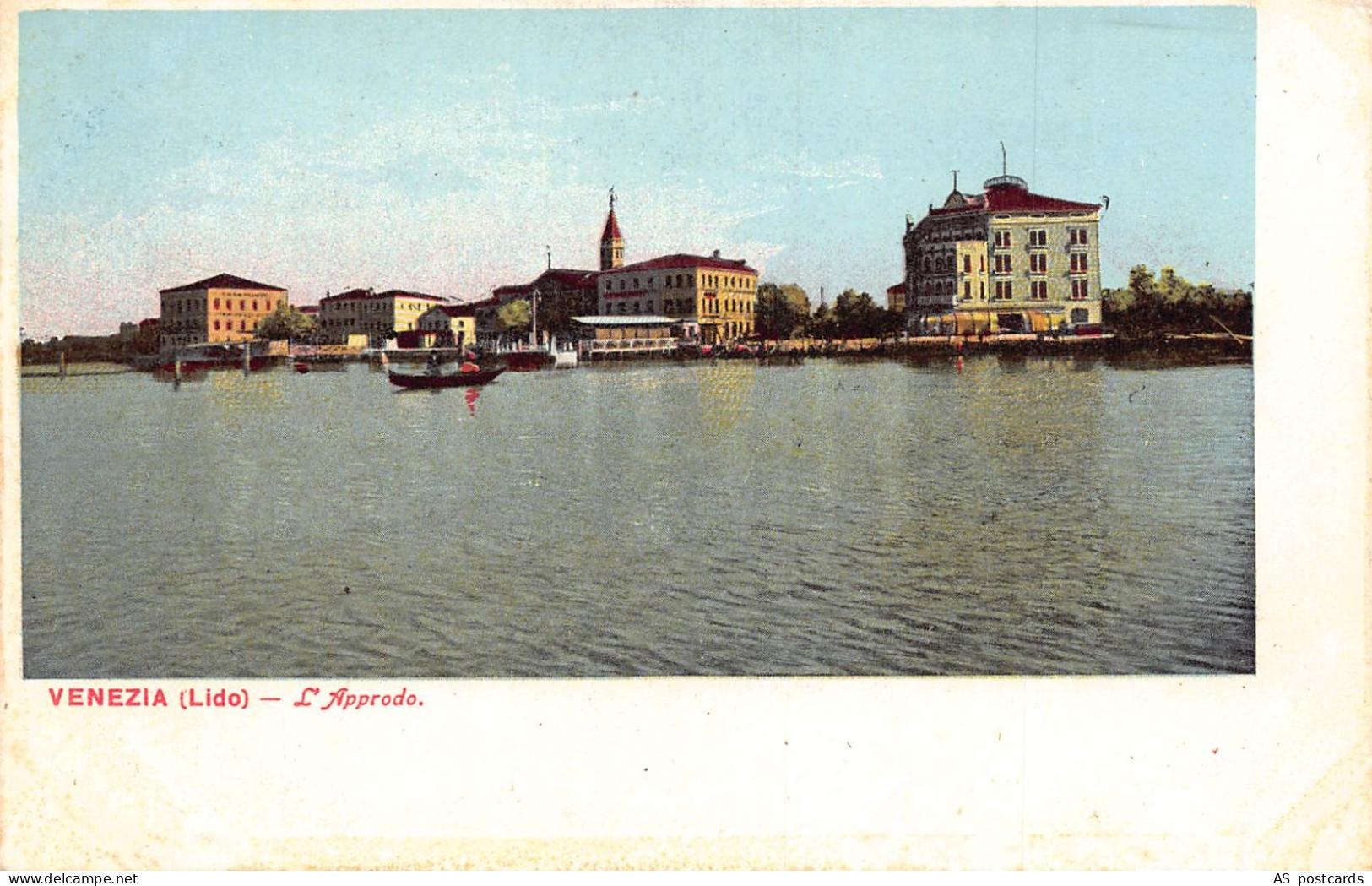 Italy Venezia Venice Lido L'Approdo vintage postcard B784