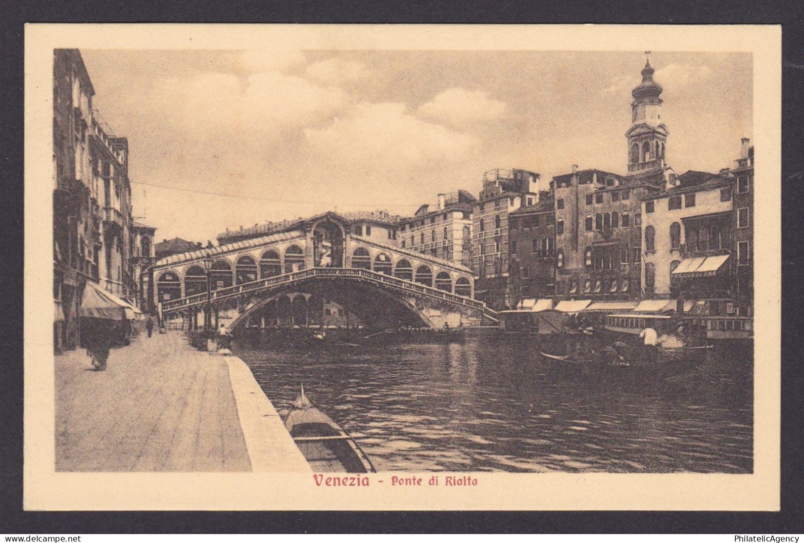 ITALY, Vintge postcard, Venice, Rialto Bridge