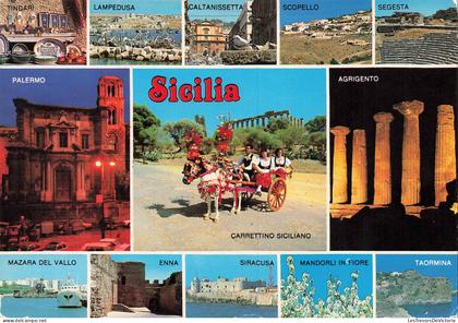 [-5%] ITALIE - Sicilia - Agrigento - Carrettino Siciliano - Mazara Del Vallo - Enna - Siracusa - Ed Gerlando - Carte pos