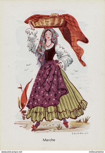 # COSTUMI REGIONALI- Illustratore CALDERINI - MARCHE