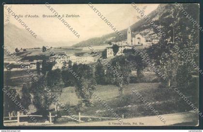 Aosta Brusson cartolina MQ4034