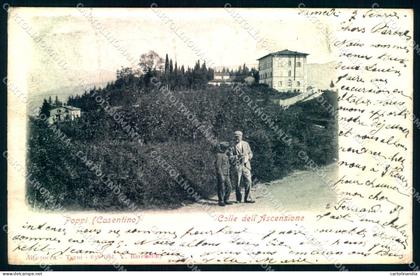 Arezzo Poppi Casentino Colle Ascensione Alterocca 638 PIEGA cartolina JK0656