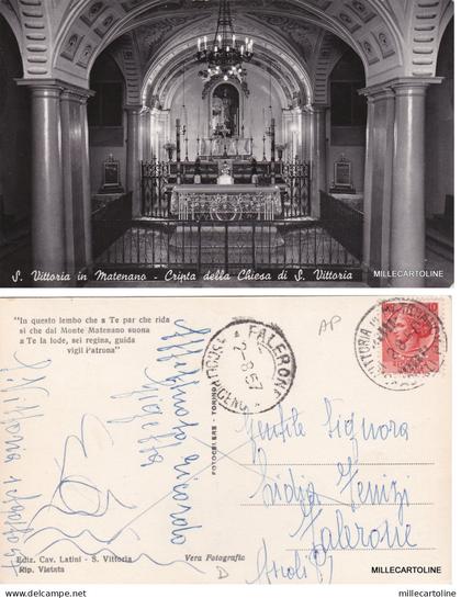 # S. VITTORIA IN MATENANO: CRIPTA DELLA CHIESA DI S. VITTORIA   1957