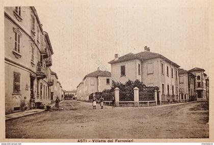 Cartolina - Asti - Villette dei Ferrovieri - 1930 ca