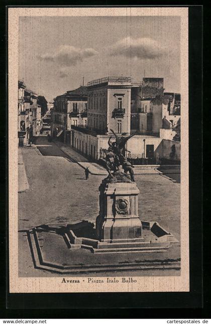 Cartolina Aversa, Piazza Italo Balbo