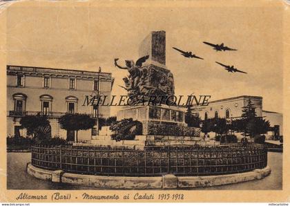 ALTAMURA: Monumento ai Caduti 1915 - 1918     1951