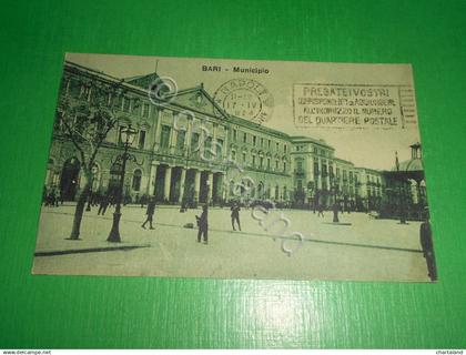 Cartolina Bari - Municipio 1924