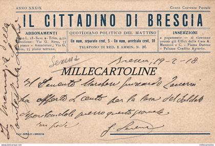 BRESCIA: testatina - "Il Cittadino di Brescia"  1918 in memoria della contessina