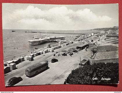 Cartolina - Gela ( Caltanissetta ) - Spiaggia - 1959