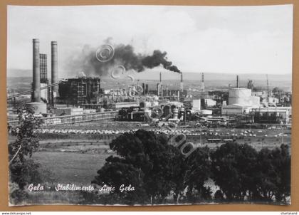 Cartolina Gela (Sicilia) - Stabilimento Anic Gela - 1960 ca.