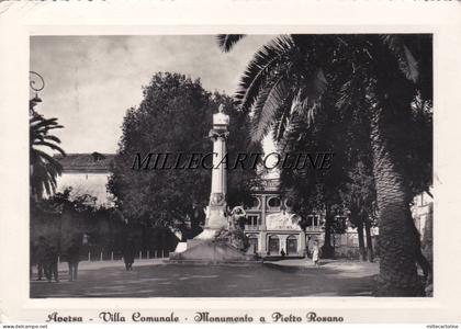 AVERSA:  Villa Comunale - monumento a Pietro Rosano    1952